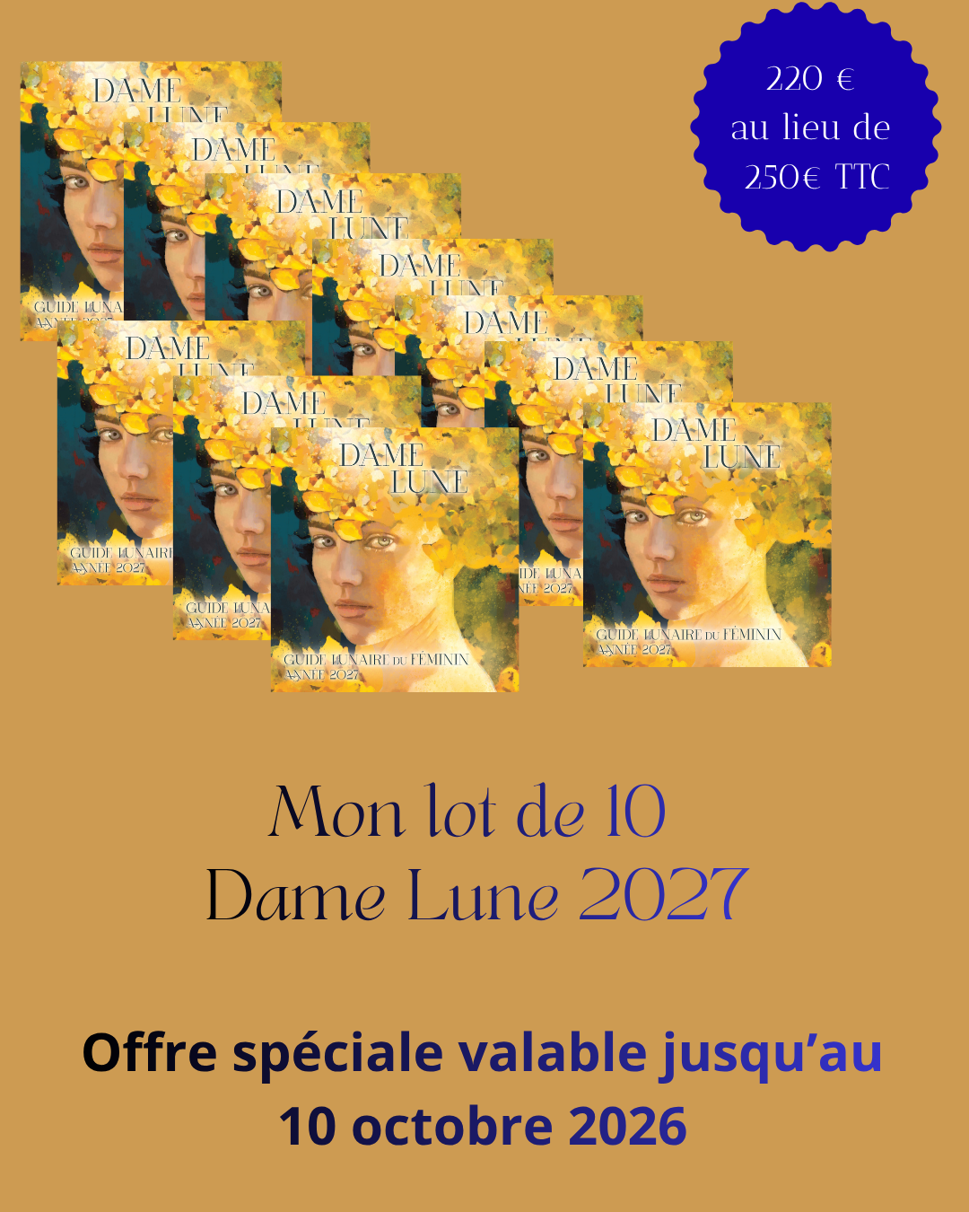 Lot de 10 Dame Lune 2027